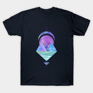 Cosmic Lagoon Abstract T-Shirt